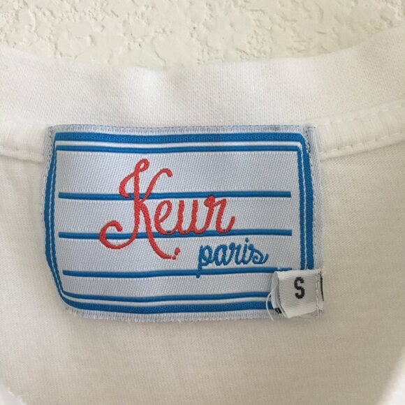 Keur Paris T-Shirt Size Small Text Messages Embroidered  T'es ou bb? "Delivered" - Picture 5 of 10